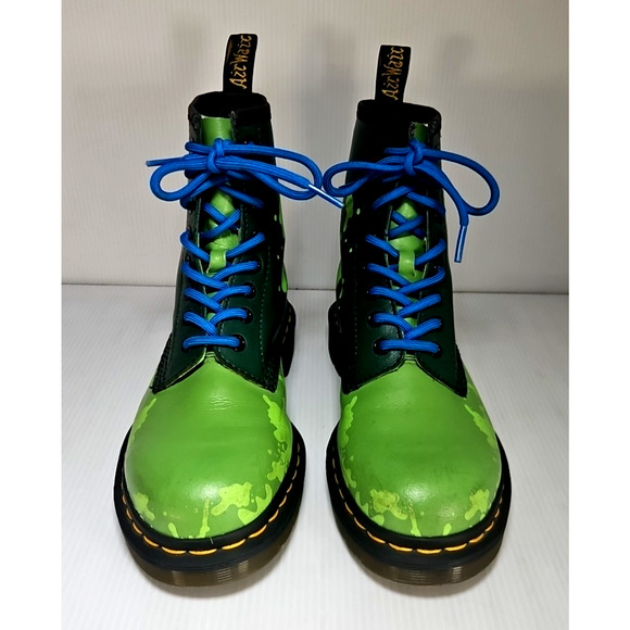 Dr. Martens TMNT Leonardo Boots GLOW IN THE DARK – Rare – Women’s 7 / Men’s 6 - Picture 2 of 14